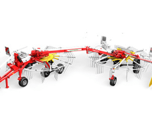 Ajuntador TOP de 2 rotores com colocação de leira lateral sem chassi de transporte